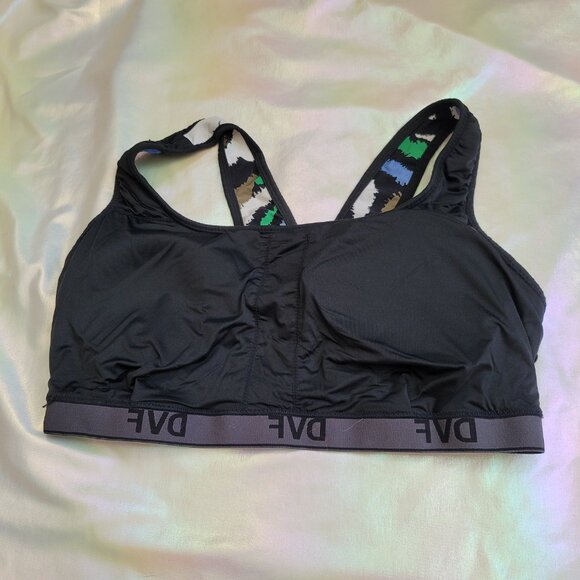 Diane Von Furstenberg DVF x Target Racerback Sports Bra + Bike Shorts Sz 1X SET - Picture 13 of 13